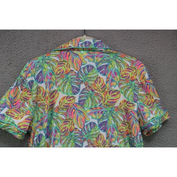 Mentally Exhausted Pajama Set-Shorts-Ruffle-Medium-Colorful - Picture 15 of 16